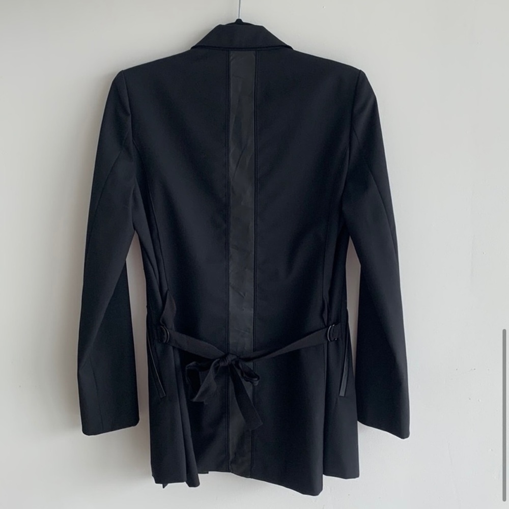 D’deMoo black women’s tuxedo jacket blazer, zipper closure, size S - Picture 5 of 16